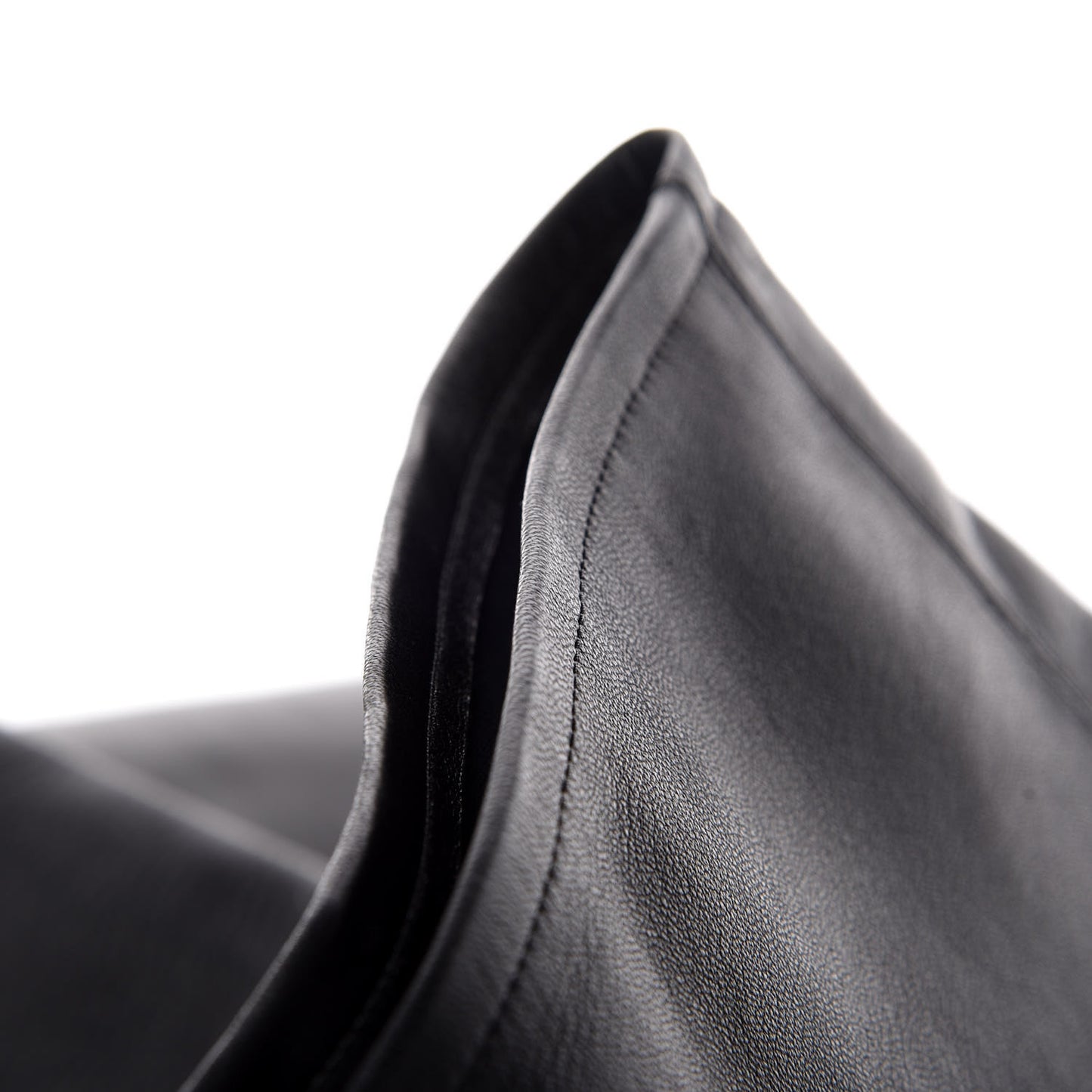 Suede Lambskin Thigh High Boots 40.5 Black