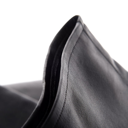 Chanel Suede Lambskin Thigh High Boots 40.5 Black 9 of 12