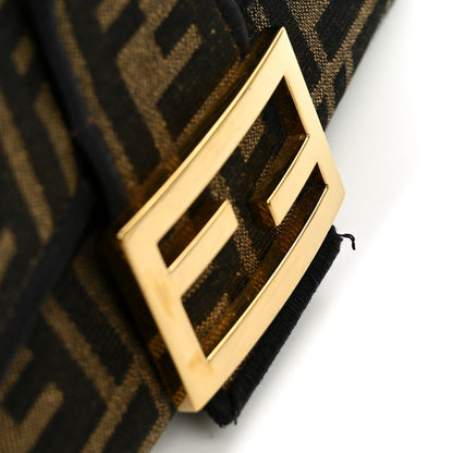 Fendi Fabric Jacquard FF 1974 Medium Baguette Tobacco Moro Black 12 of 12