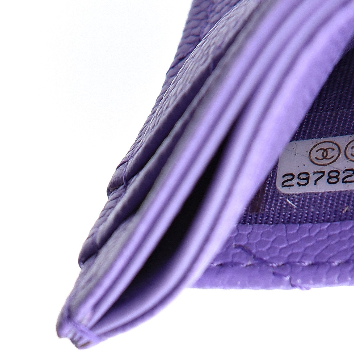 Chanel Caviar Quilted Card Holder Purple 6 of 9