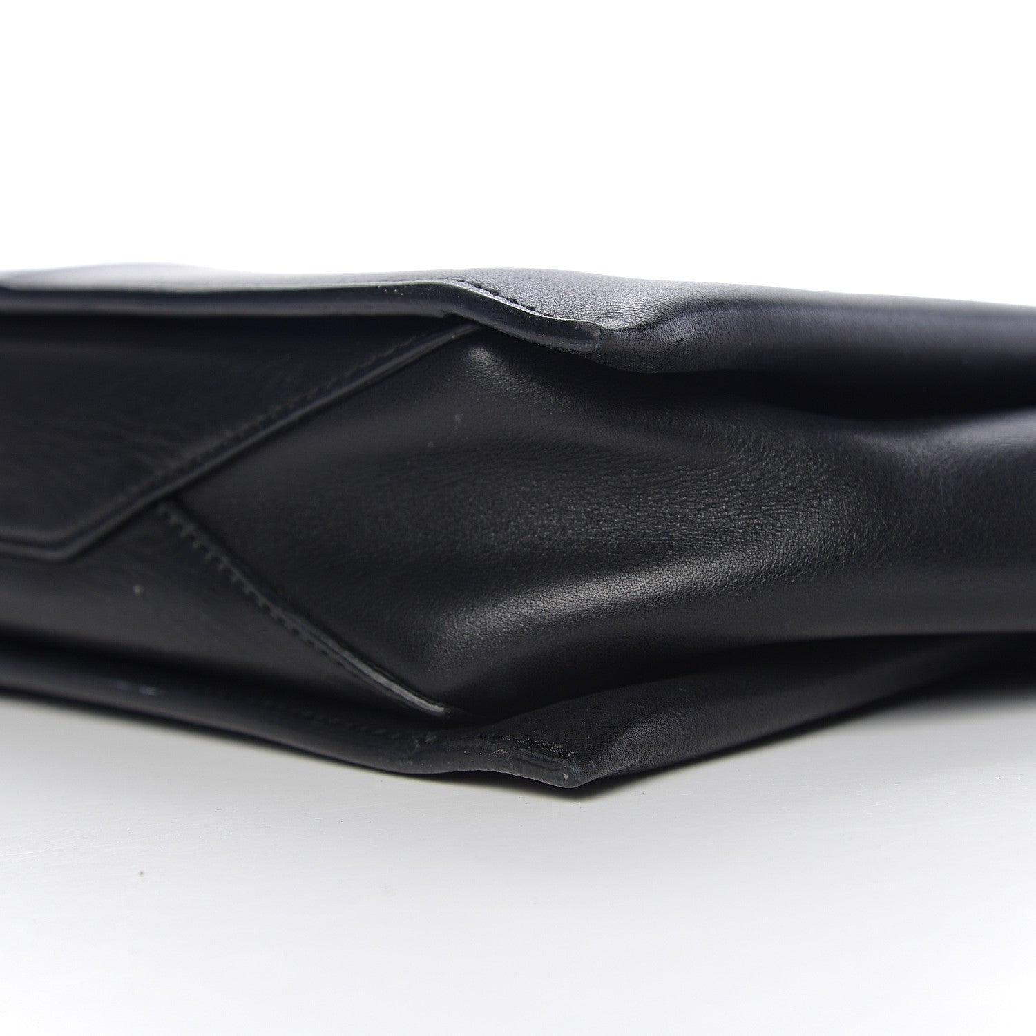 Celine Smooth Calfskin Tri-Fold Clutch on Chain Black 10 of 10