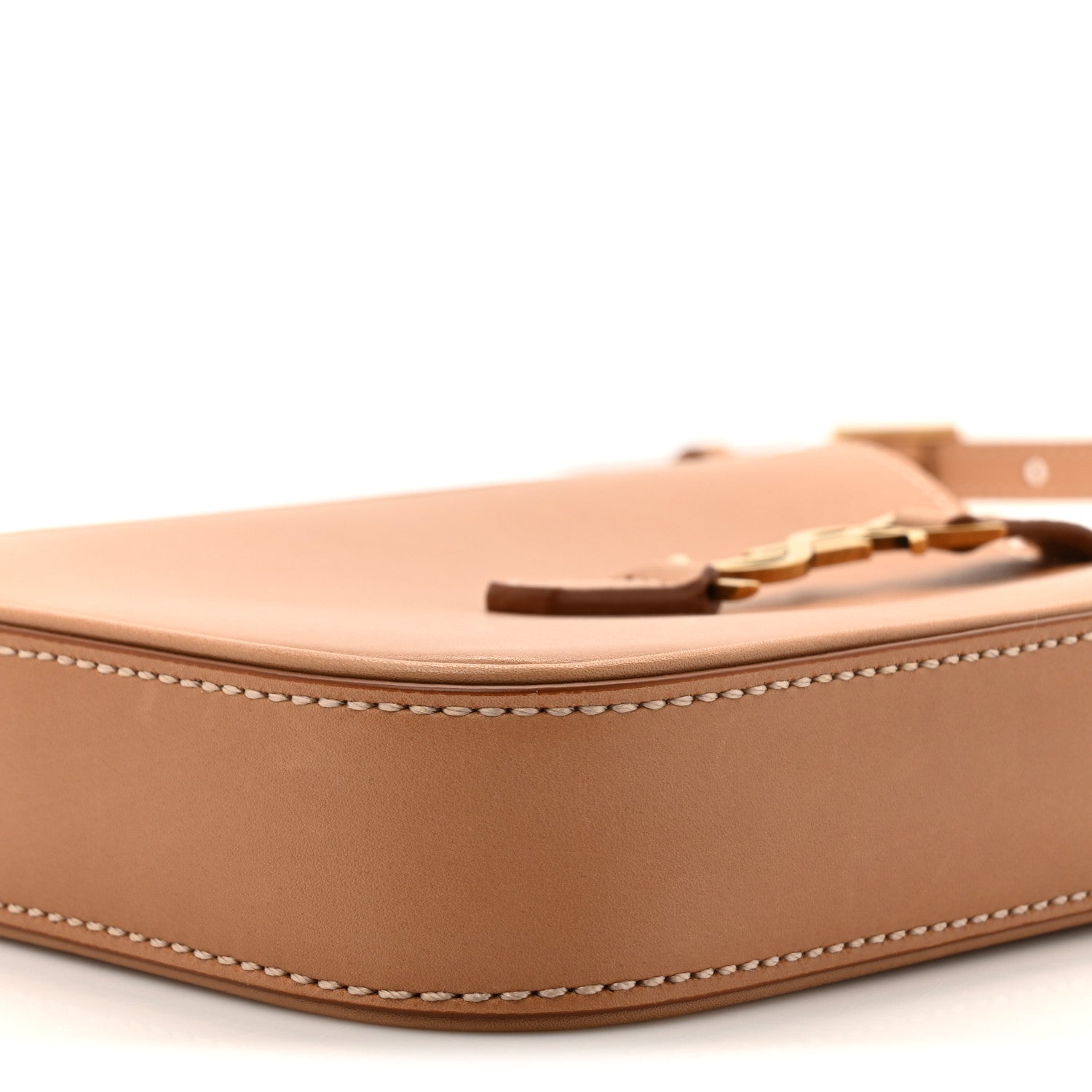 Saint Laurent Smooth Calfskin Le 5 A 7 Vertical Hobo Brown Gold 9 of 11