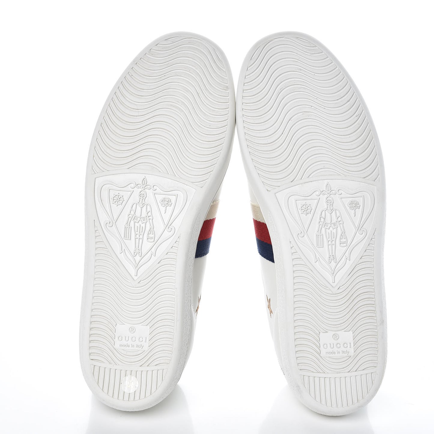 Calfskin Bee Star Embroidered Sylvie Web Ace Sneakers 40 White