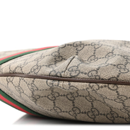 Gucci GG Supreme Monogram Web Ophidia Half Moon Hobo Brown 10 of 10
