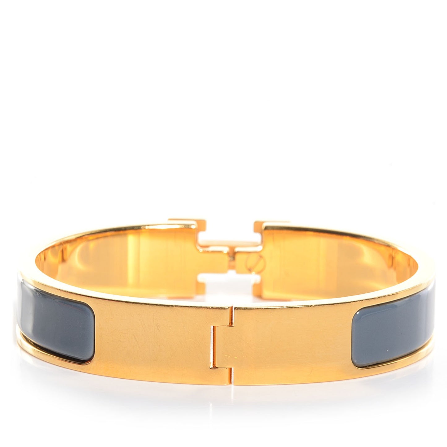 Enamel Narrow Clic Clac H Bracelet PM Slate