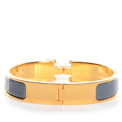 Hermes Enamel Narrow Clic Clac H Bracelet PM Slate 4 of 5
