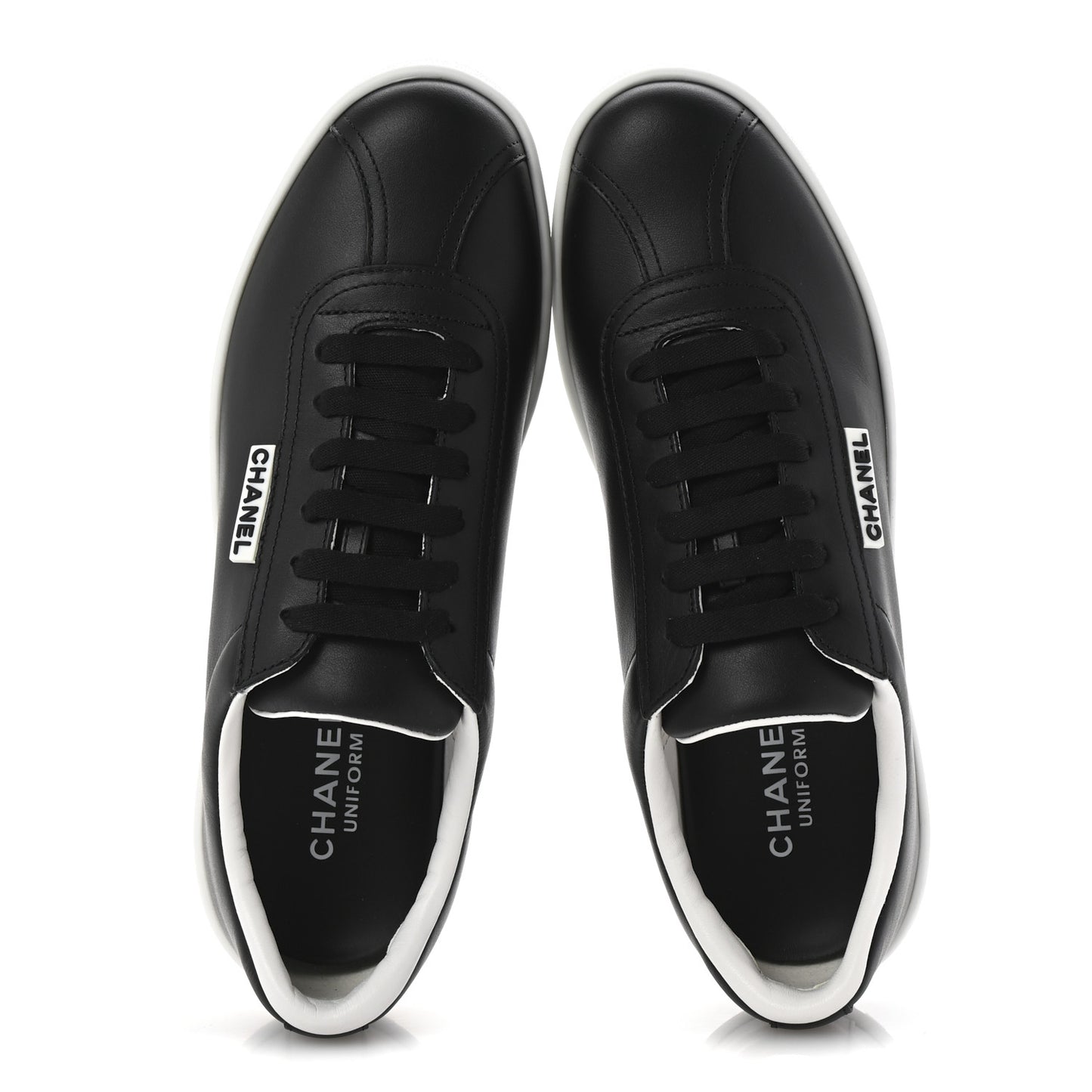 Calfskin CC Womens Sneakers 39.5 Black