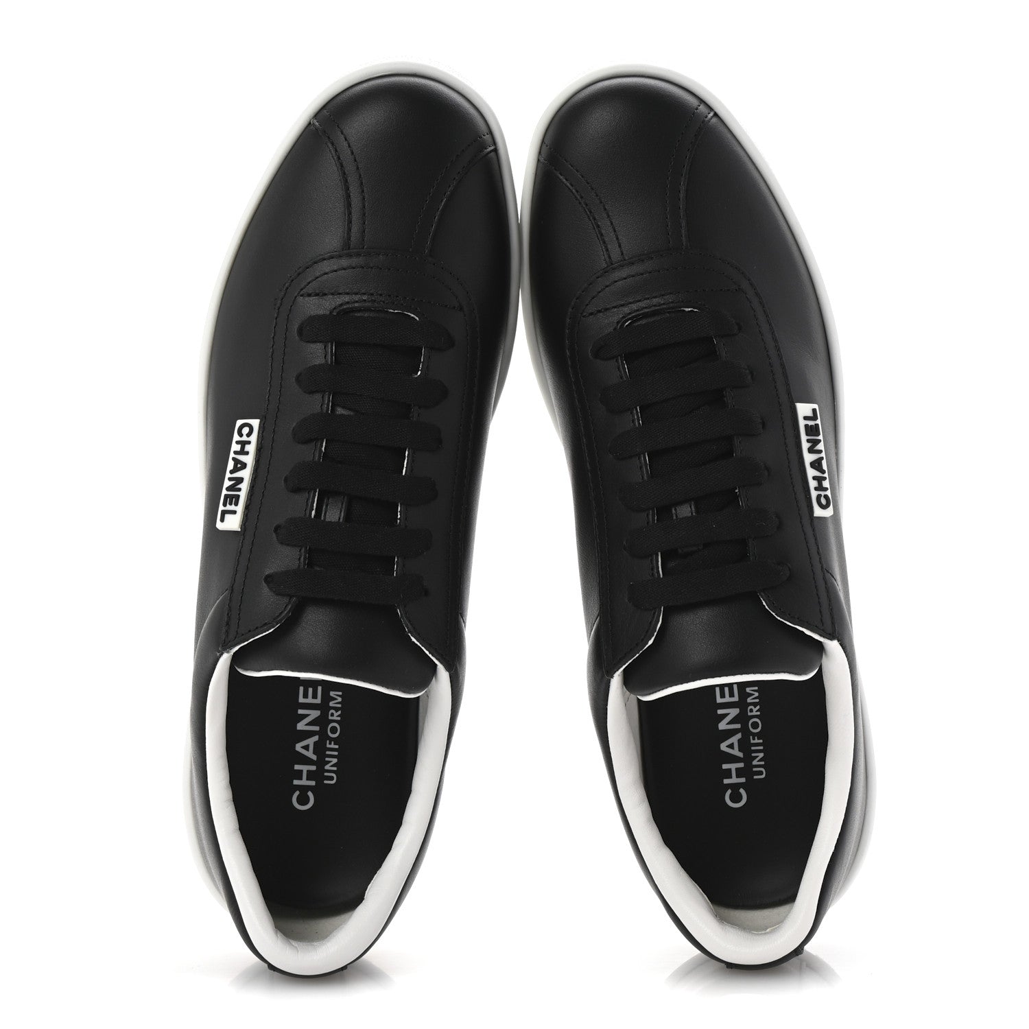 Chanel Calfskin CC Womens Sneakers 39.5 Black 2 of 11