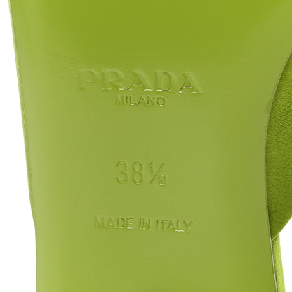 Prada Satin Modellerie Mules 38.5 Felce 7 of 9