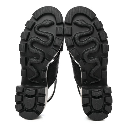 Gucci Monogram Granada Kid Trip 40/72mm Lug Sole Sandals 40 Black 5 of 9