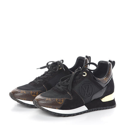 Louis Vuitton Suede Monogram Run Away Sneakers 36.5 Black 3 of 7