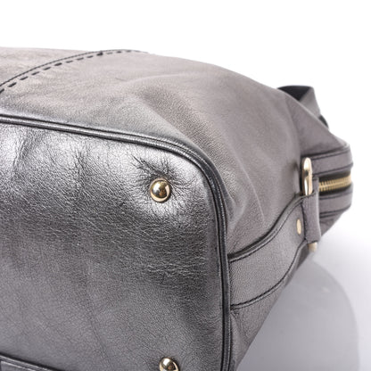 Saint Laurent Metallic Calfskin Oversized Muse Silver 6 of 12