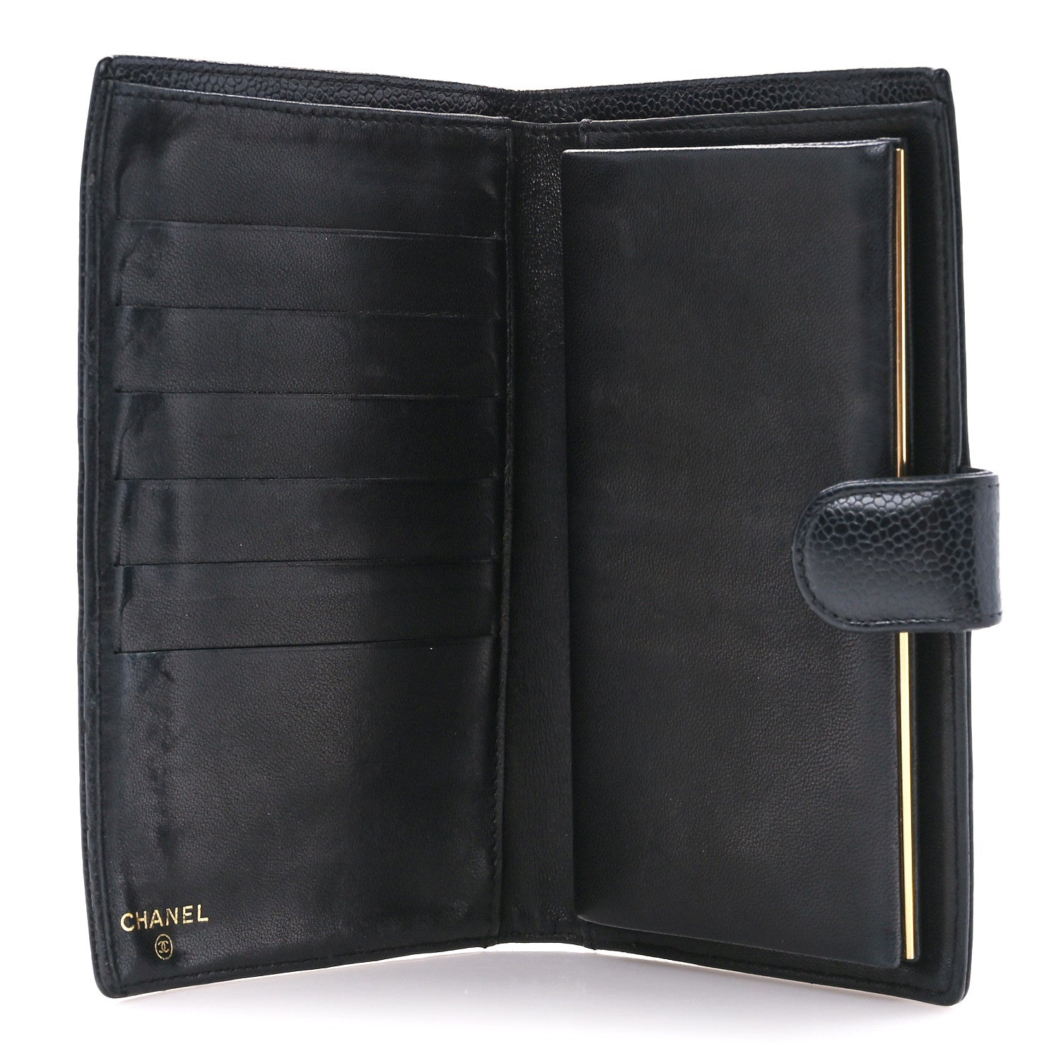 Chanel Caviar Timeless CC Zipped Pocket Wallet Black 7 of 14