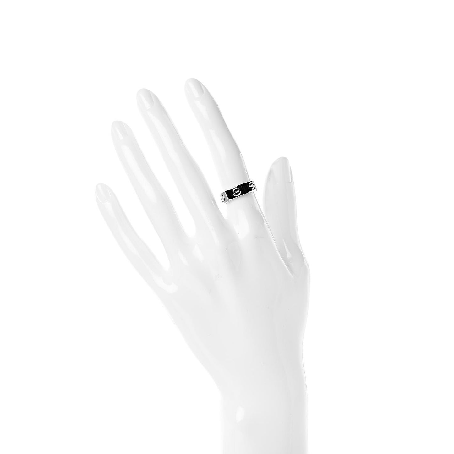 18K White Gold 5.5mm LOVE Ring 49 5