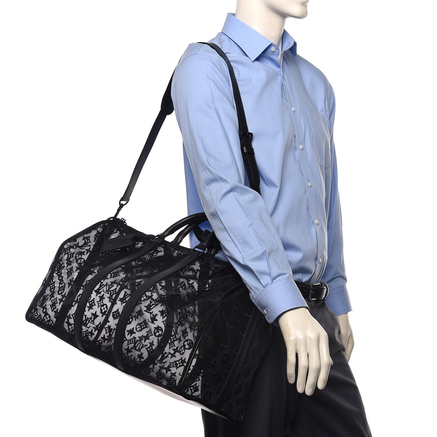 Monogram See Through Keepall Bandouliere 50 Black