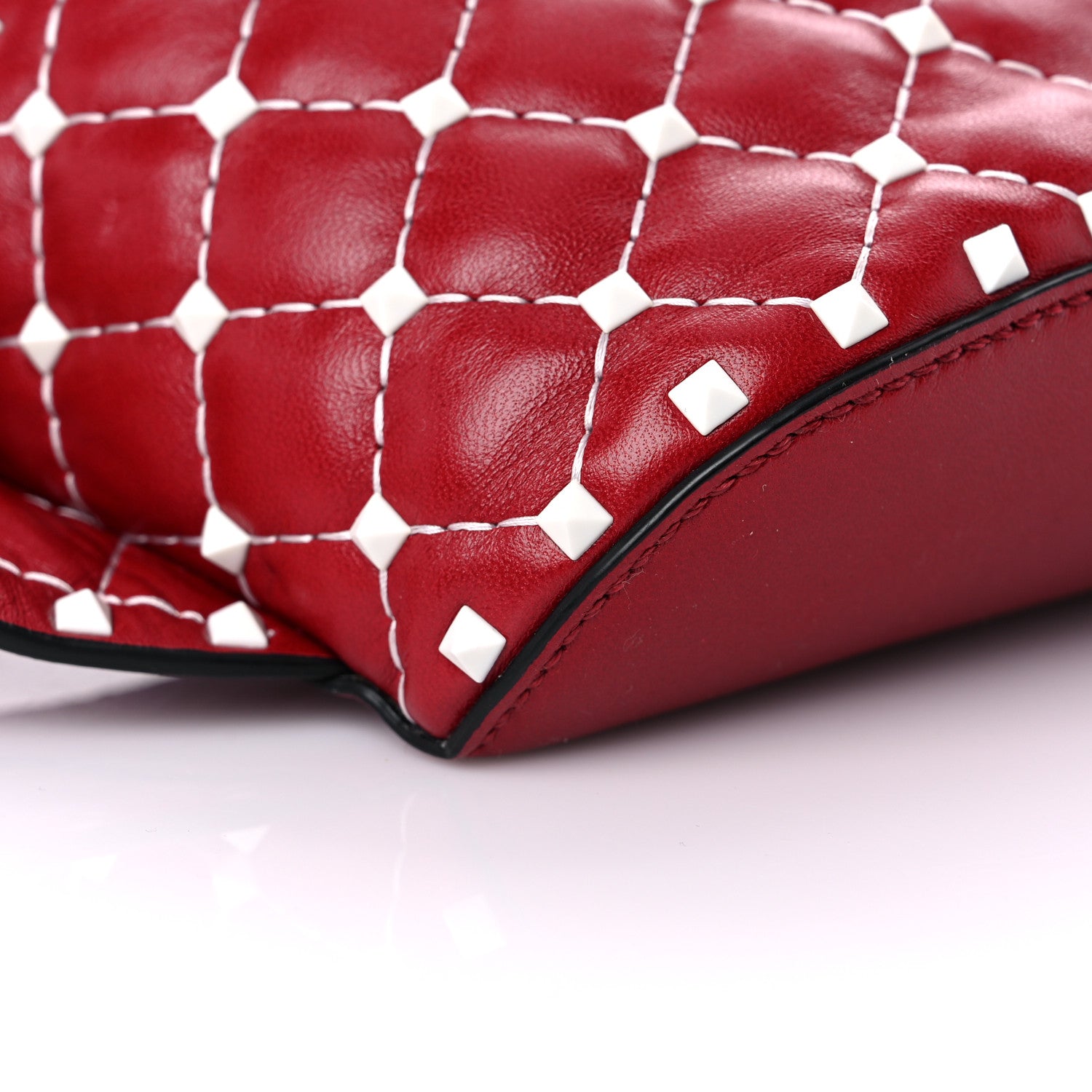 Valentino Garavani Lambskin Free Rockstud Spike Belt Bag 75 Rosso Valentino 7 of 10