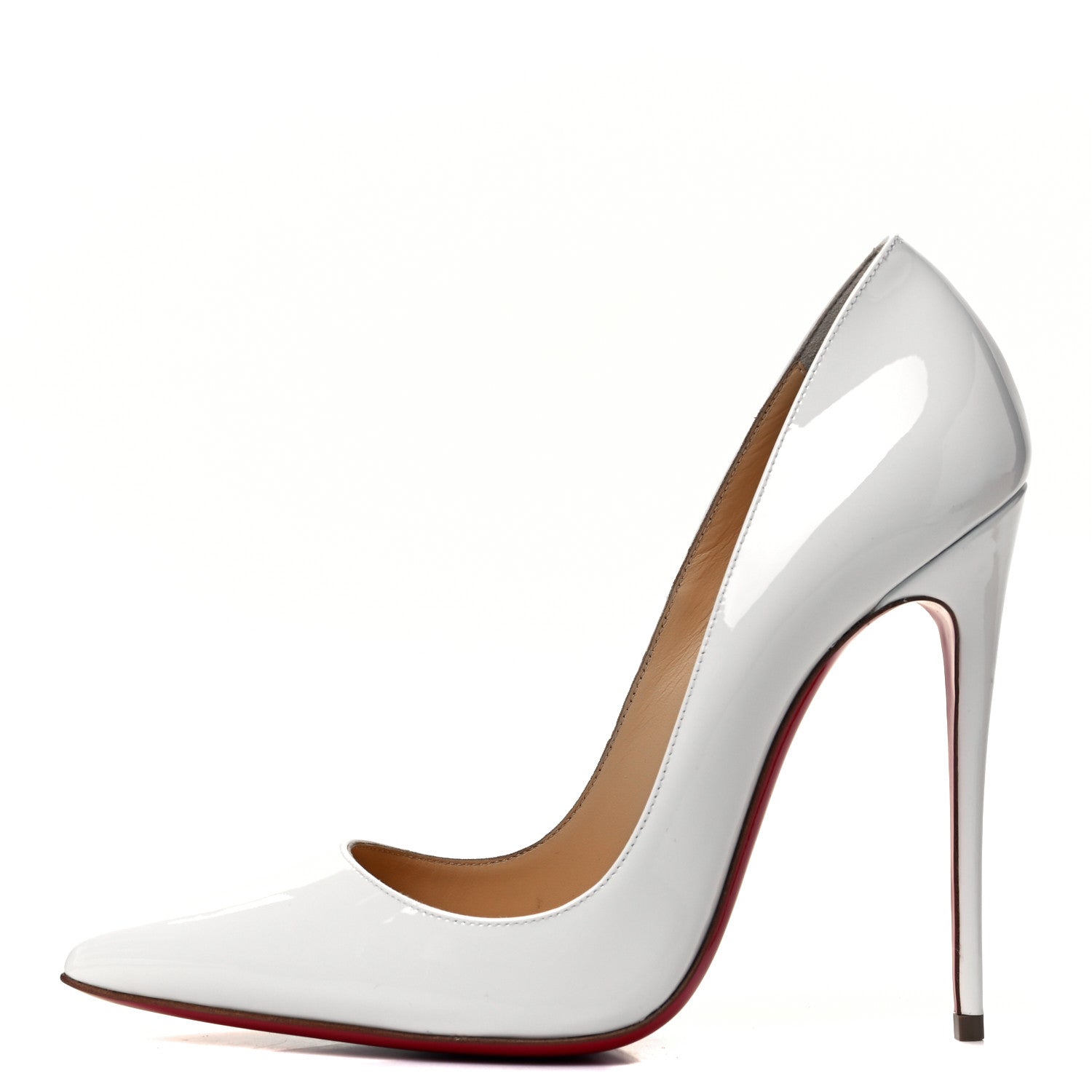 Christian Louboutin Patent So Kate 120 Pumps 38.5 White 1 of 8