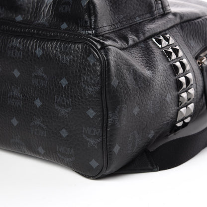 MCM Visetos Medium Side Studs Stark Backpack Black 9 of 12