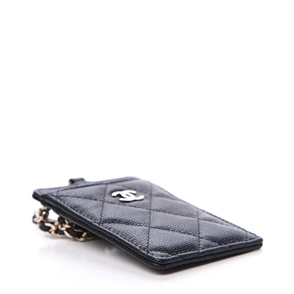 Chanel Caviar Quilted Card Holder On Chain Black 3 of 7