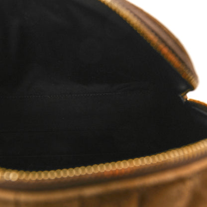 Saint Laurent Suede Calfskin Mini Quilted Monogram Camera Bag Golden Leaf 5 of 10