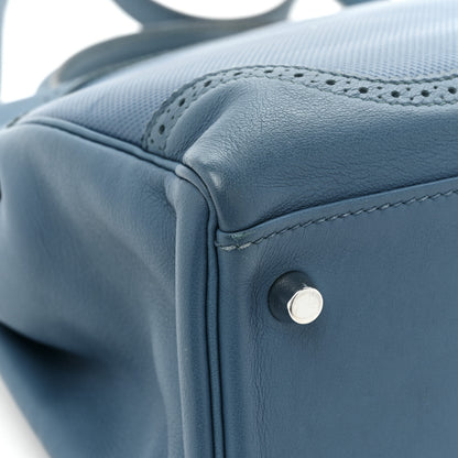 Hermes Swift Grain d'H Ghillies Kelly 35 Bleu Izmir 13 of 15