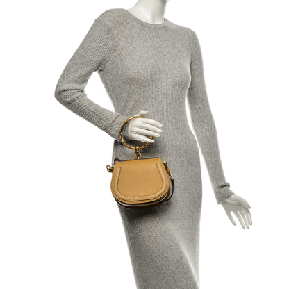 Chloe Calfskin Suede Small Nile Bracelet Bag Dusty Yellow 3 of 8