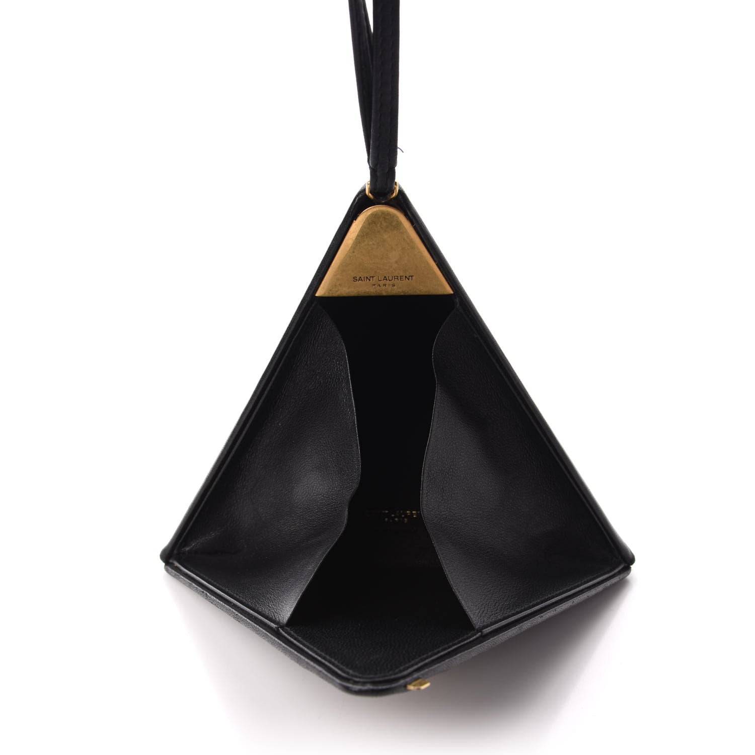 Saint Laurent Lambskin Pyramid Clutch Black 5 of 6