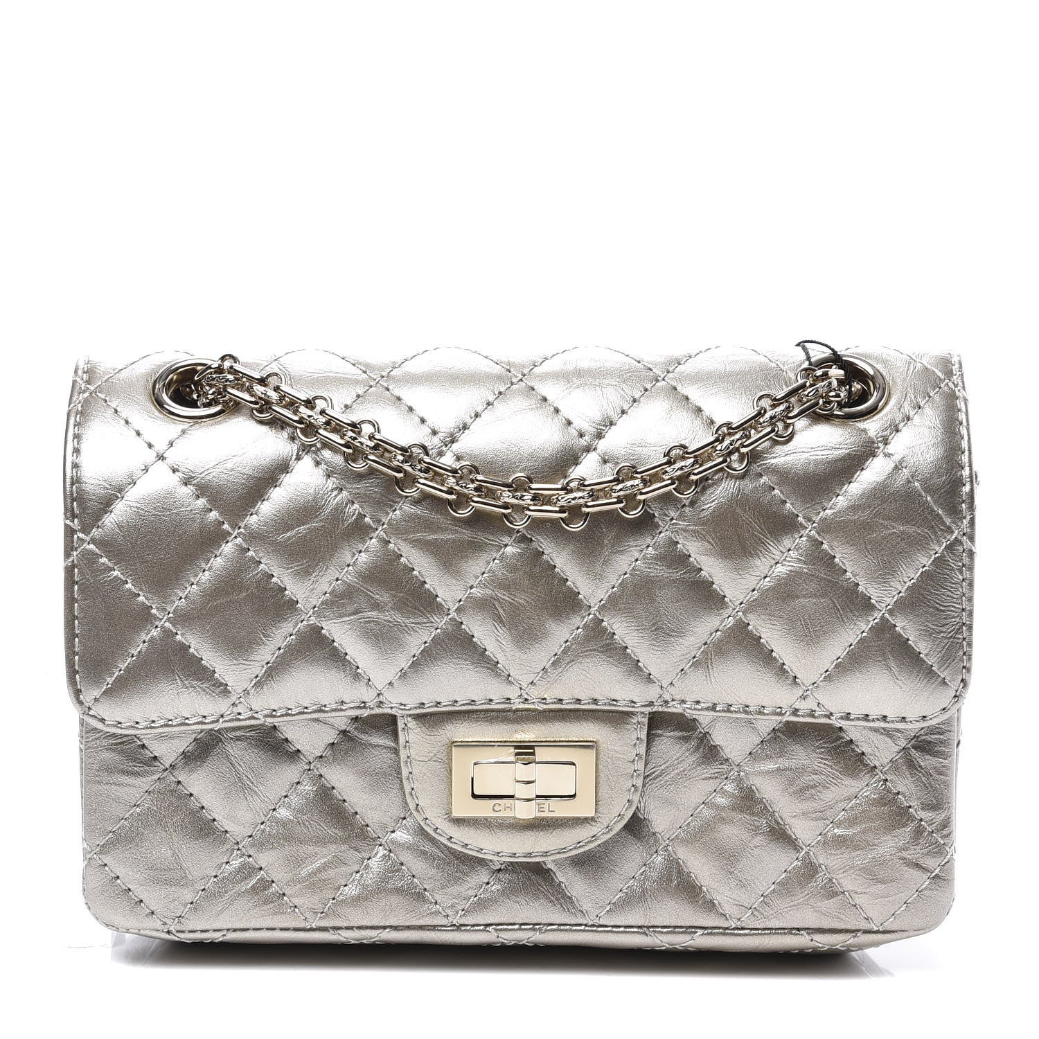 Chanel Aged Calfskin Quilted 2.55 Reissue Mini Flap Light Gold 1 of 10