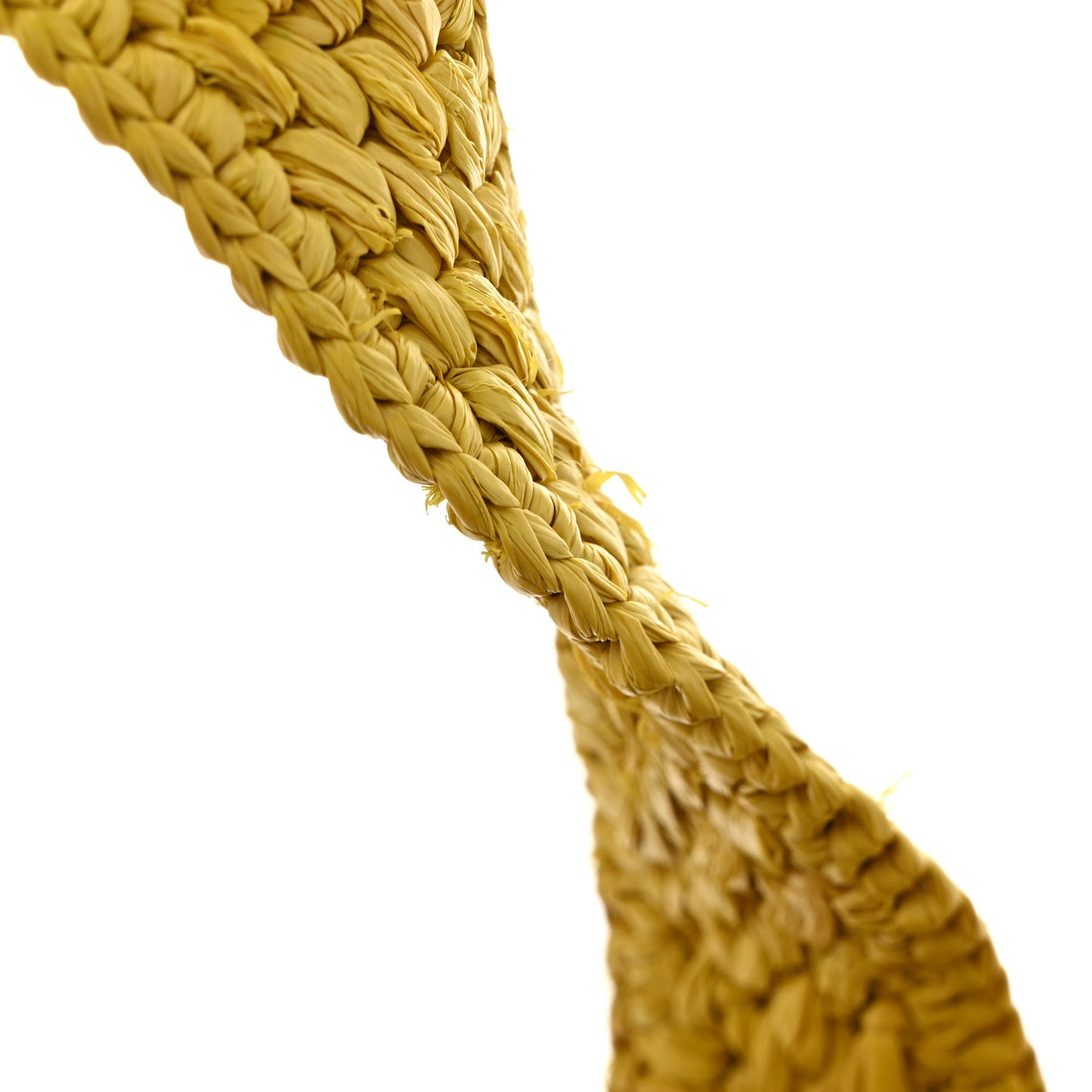 X PAULA'S IBIZA Raffia Font Tote Ochre