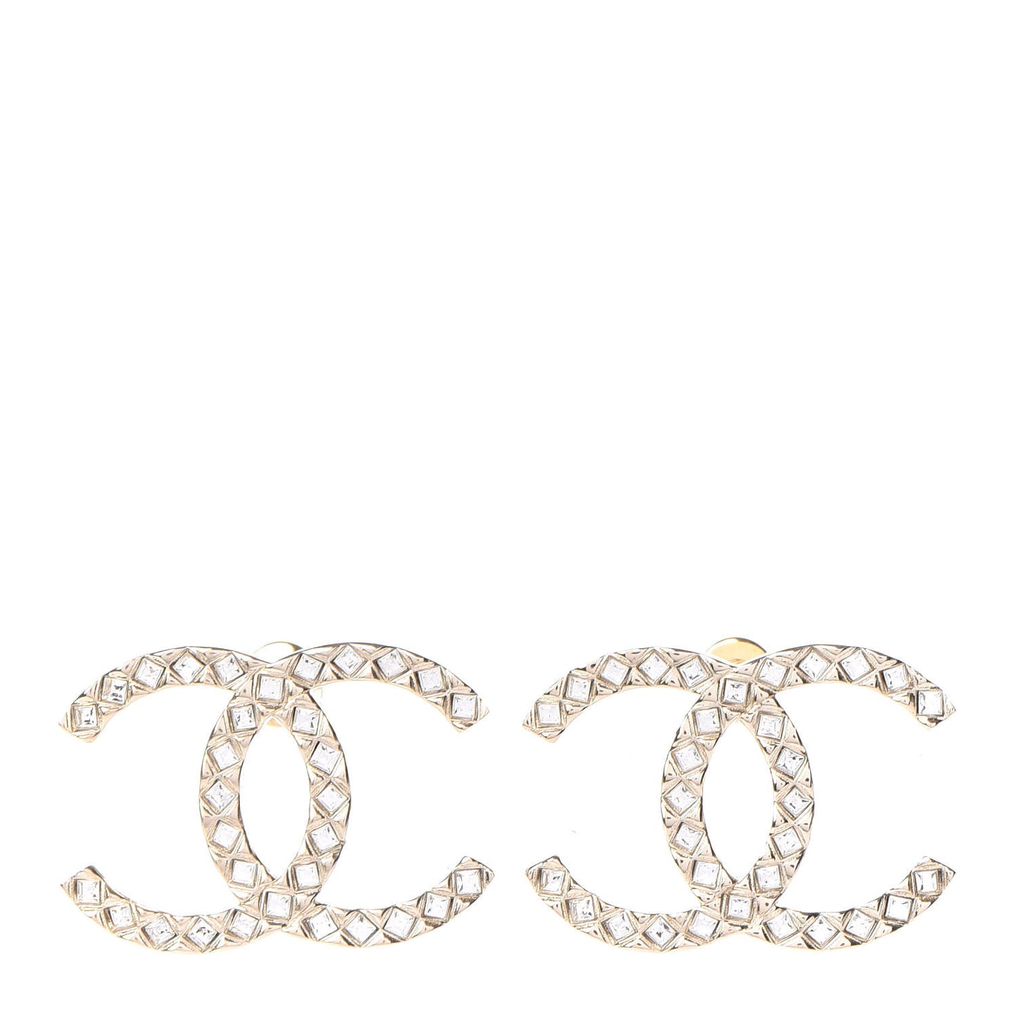 Baguette Crystal High Society CC Earrings Gold