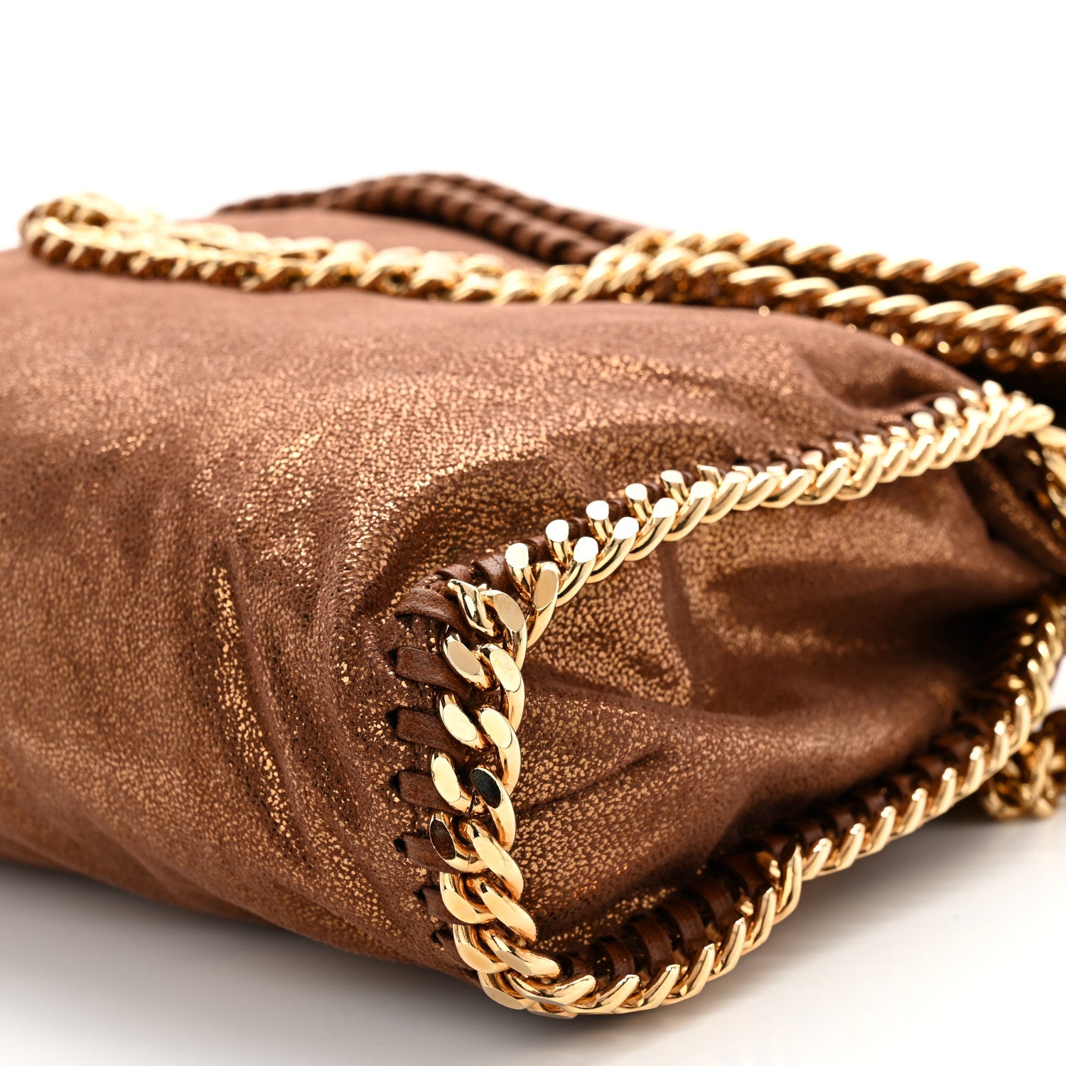 Stella McCartney Metallic Shaggy Deer Small Falabella Tote Bronze 9 of 9