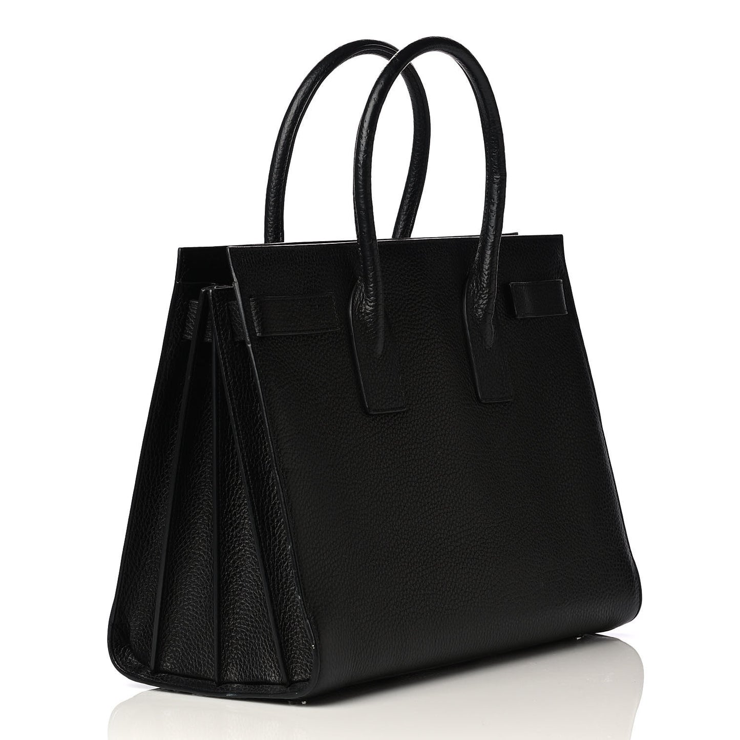 Grained Calfskin Large Sac De Jour Carryall Black