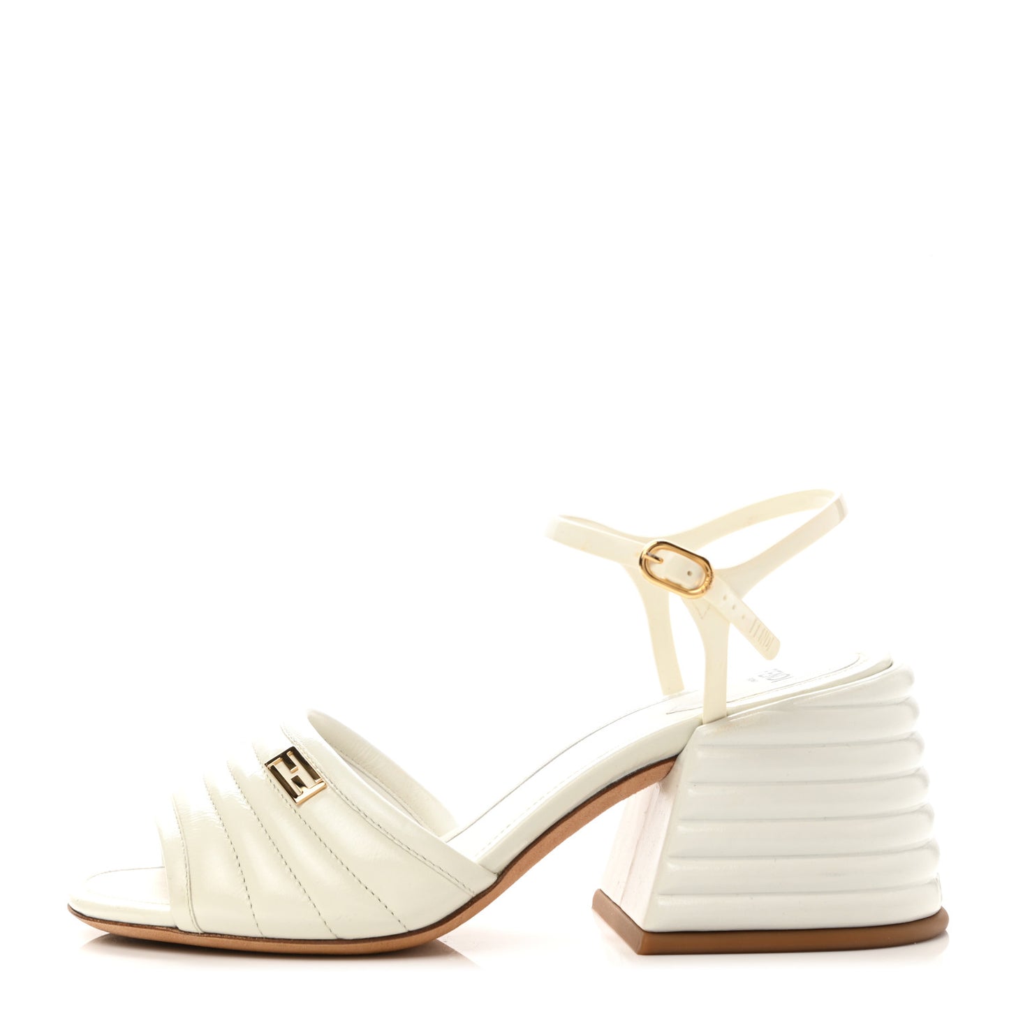 Calfskin Promenade Slingback Sandals 35 White