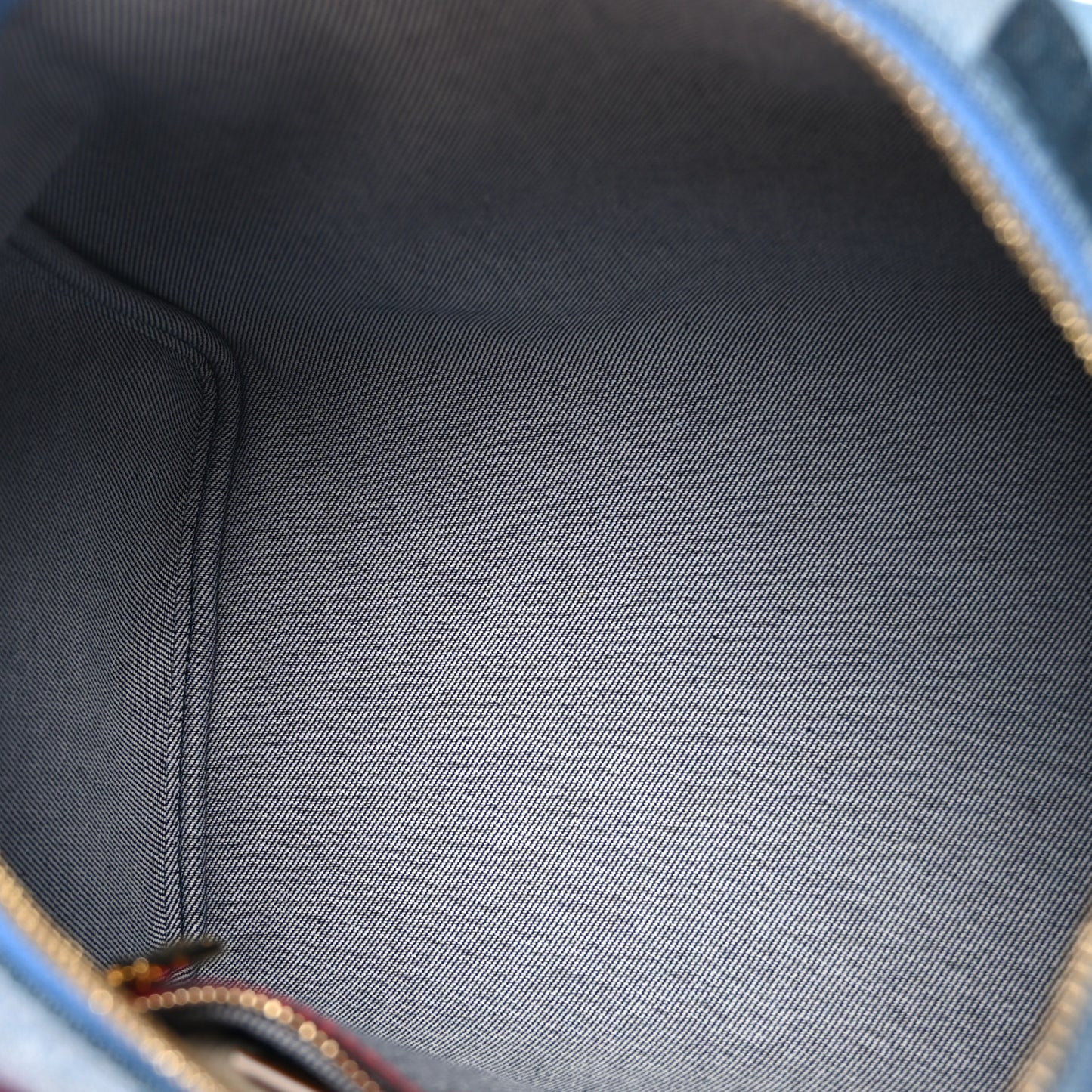 Denim Damier Monogram Patchwork Speedy Bandouliere 30 Blue Rouge