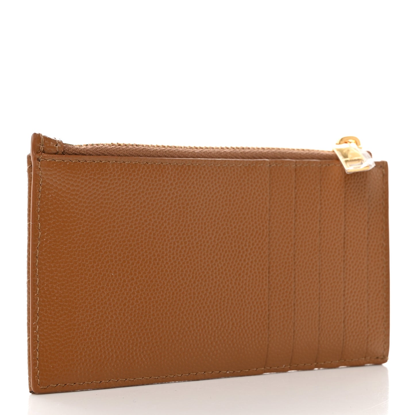 Grain De Poudre Matelasse Chevron Monogram Fragments Zippered Card Case