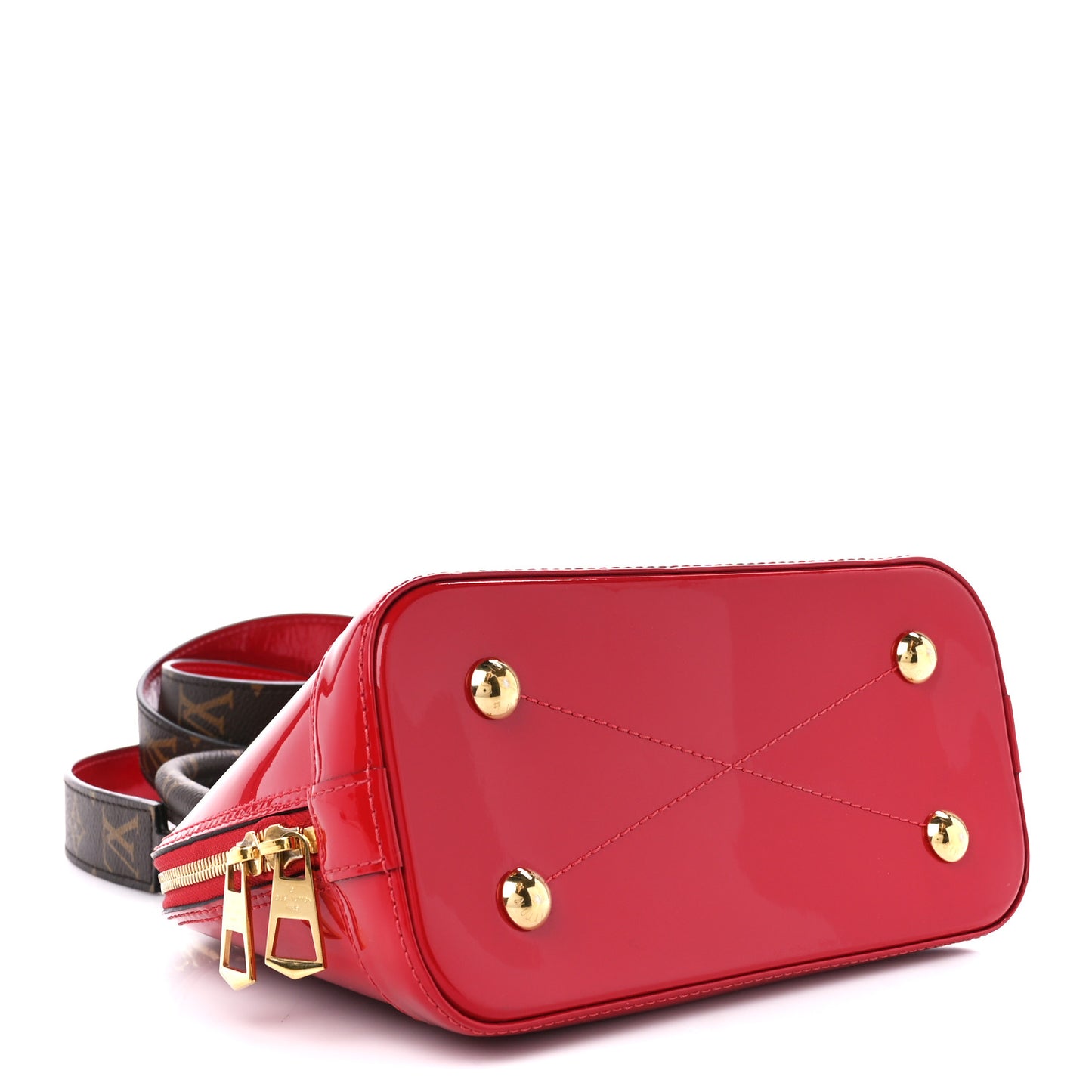 Patent Monogram Alma BB Scarlet