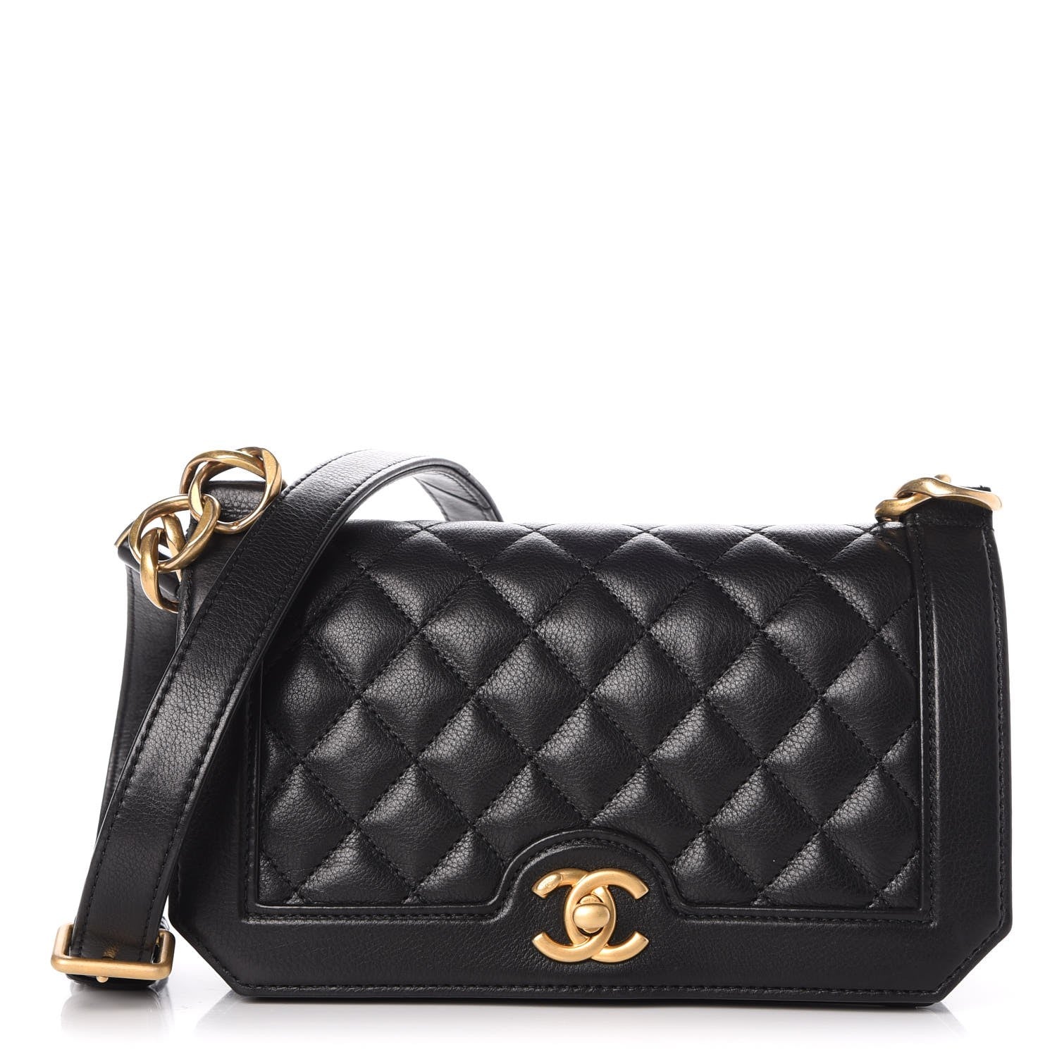 Chanel Calfskin Quilted Small Flap Black 1 of 8