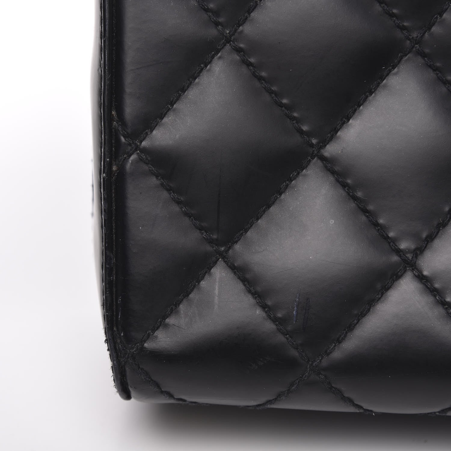 Chanel Calfskin Stitch Surpique Bowler Black 13 of 16