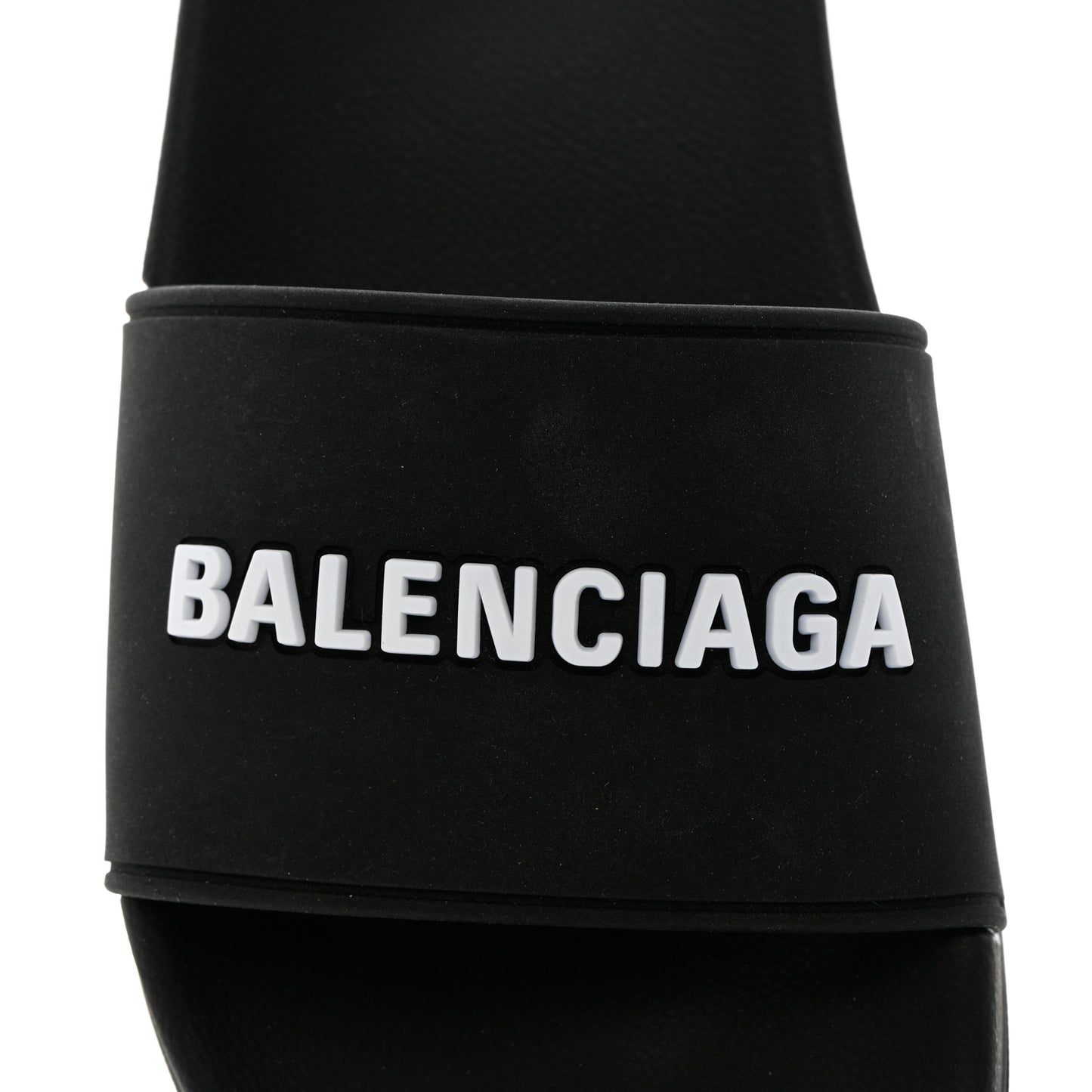 Rubber Womens Logo Pool Slide Sandals 37 Black