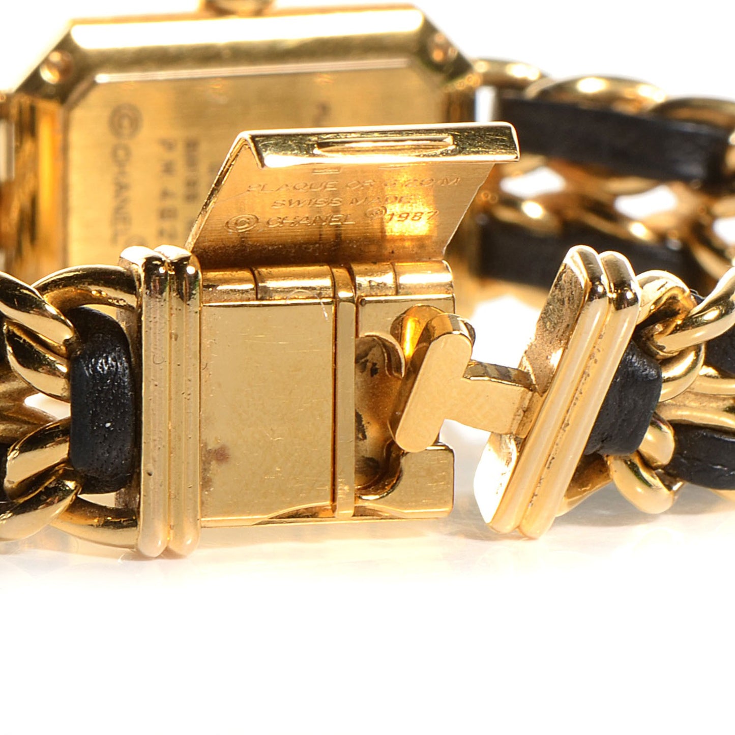 Stainless Steel Lambskin 20mm Chain Premiere Quartz Watch Gold L