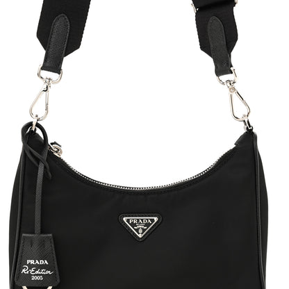 Prada Nylon Re-Edition 2005 Shoulder Bag Black 8 of 10