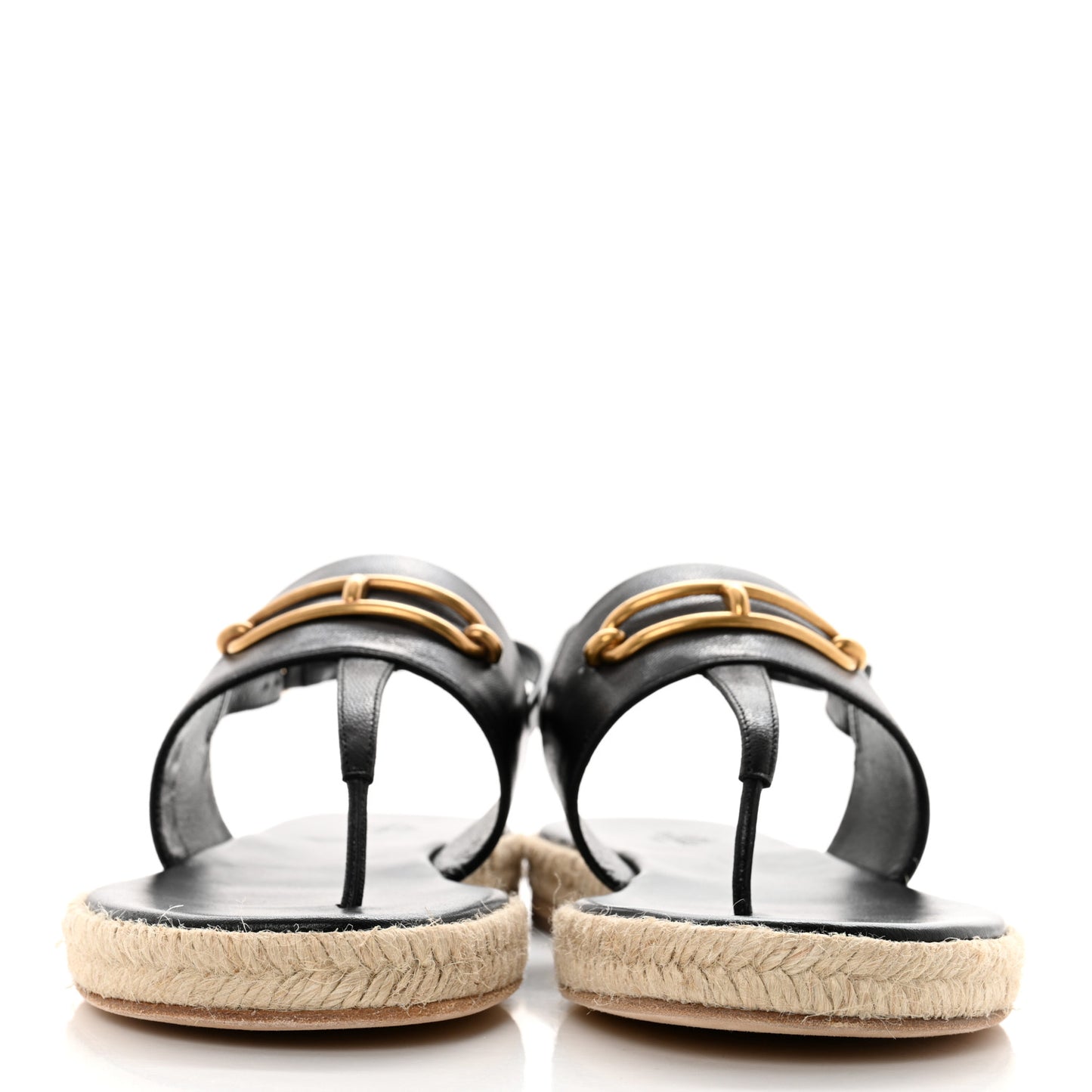 Goatskin Eloise Espadrille Sandals 41 Black