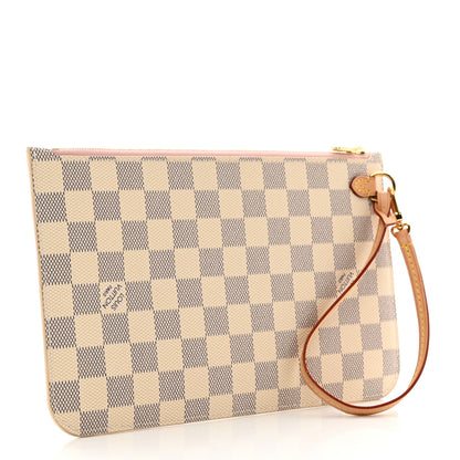 Louis Vuitton Damier Azur Neverfull MM GM Pochette Rose Ballerine 3 of 6
