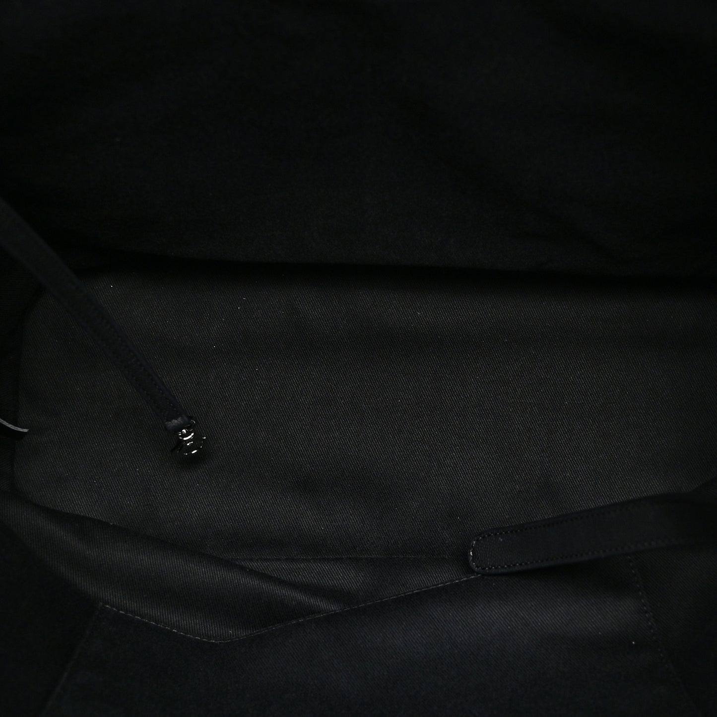 Grained Calfskin Large Coco Eyelets Shopping Tote Black
