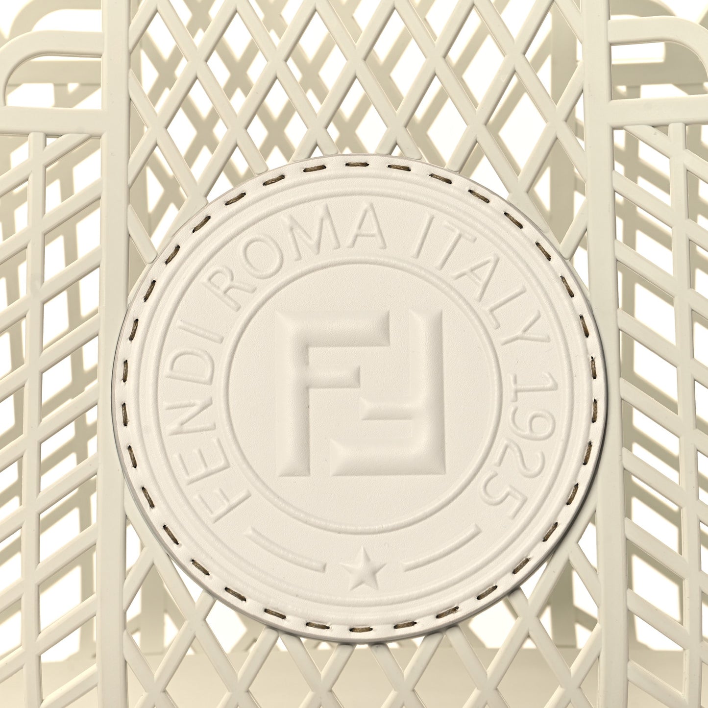Recycled Plastic Vitello Liberty Matte Medium Fendi Basket White Ice