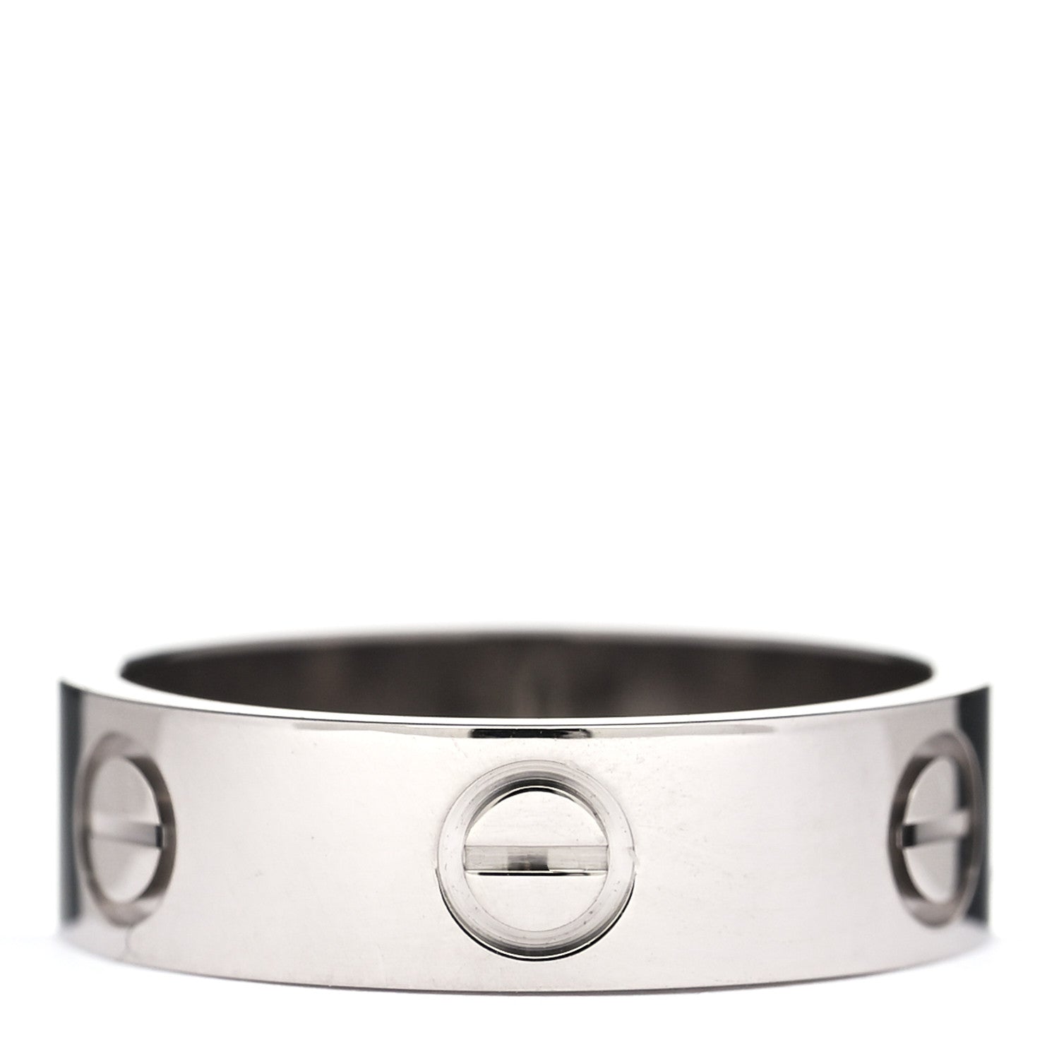 Cartier 18K White Gold 5.5mm LOVE Ring 53 6.25 1 of 5