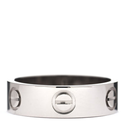 Cartier 18K White Gold 5.5mm LOVE Ring 53 6.25 1 of 5