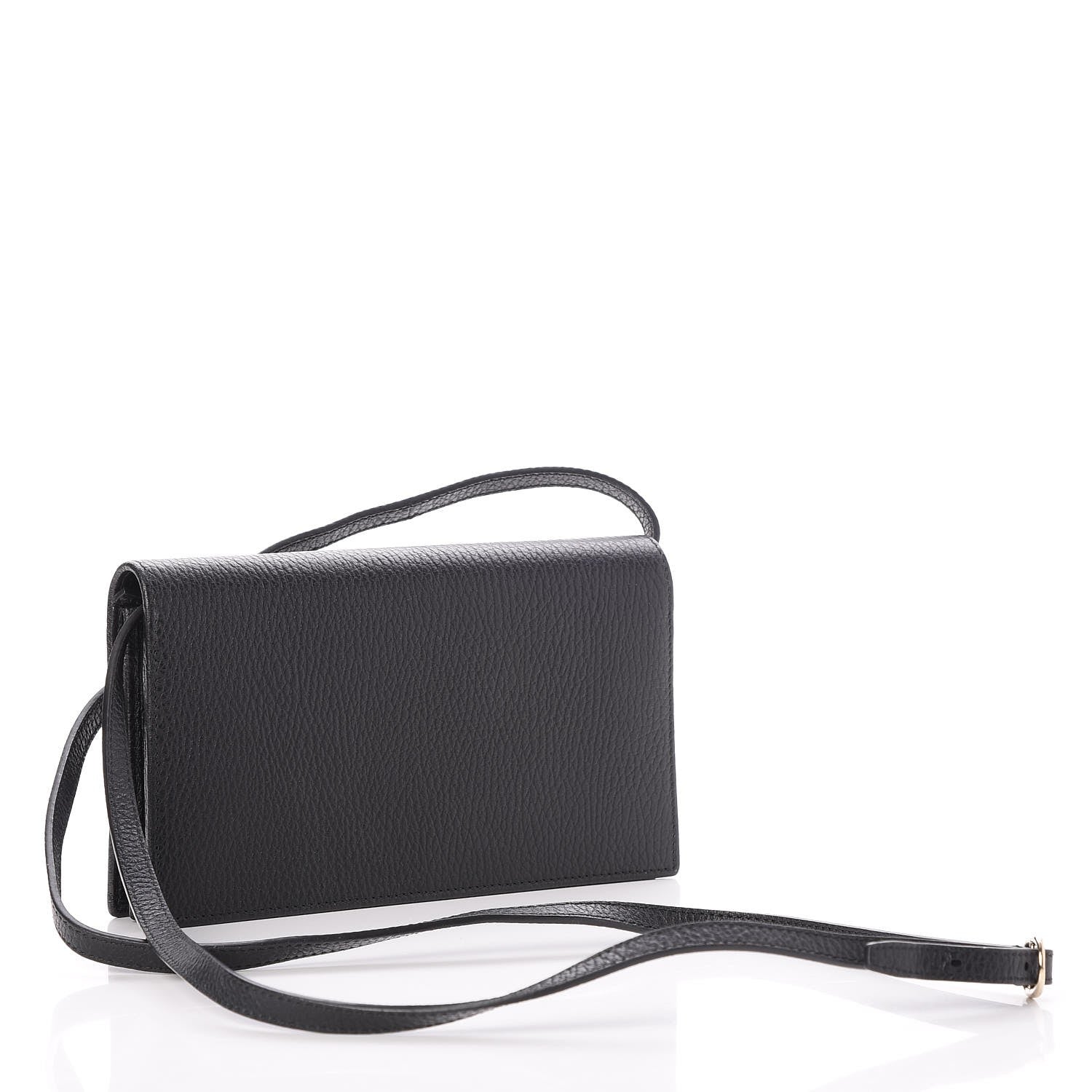 Gucci Dollar Calfskin Mini Swing Wallet Bag Black 3 of 8