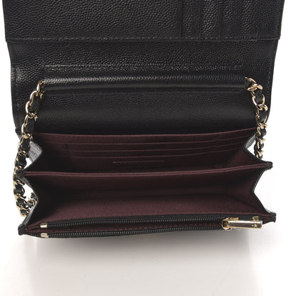 Chanel Caviar Quilted Mini Wallet On Chain WOC Black 6 of 9