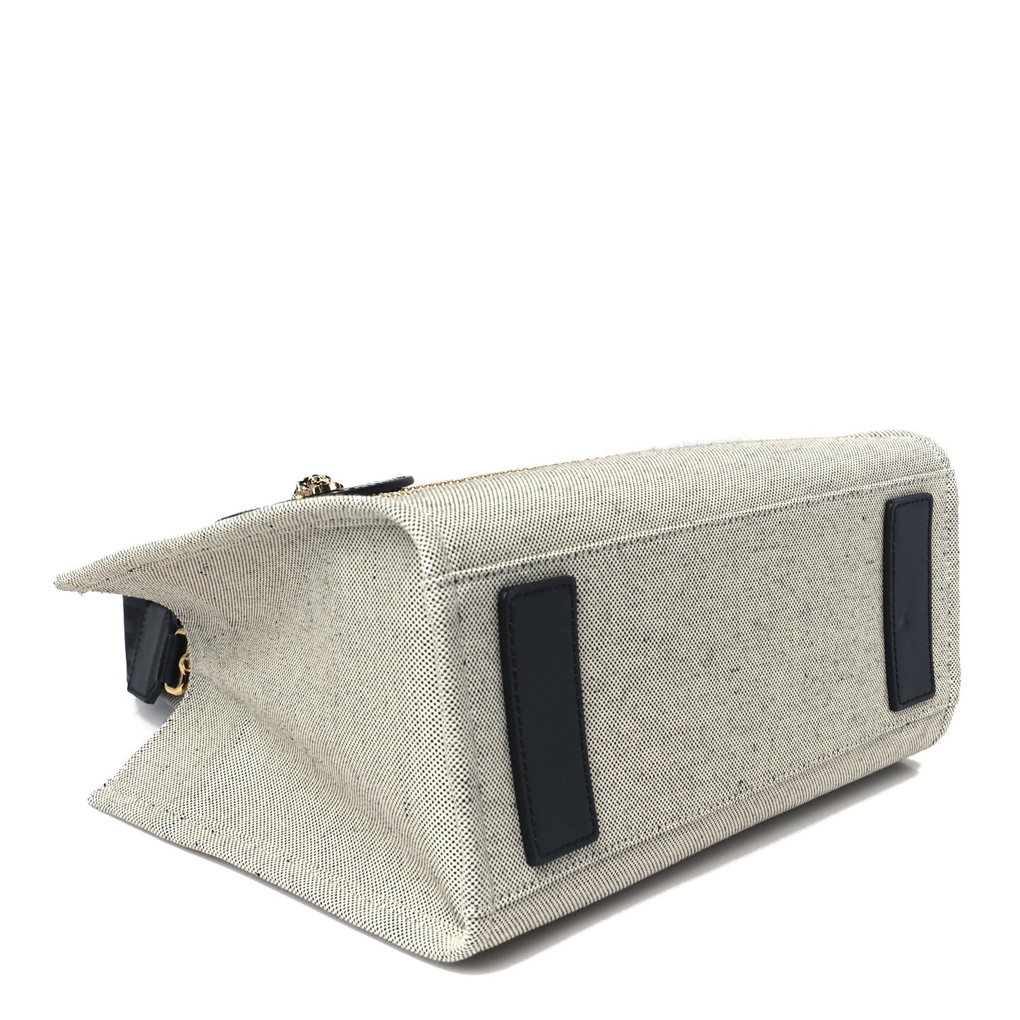 Canvas Studded Logo Tote Bag Beige